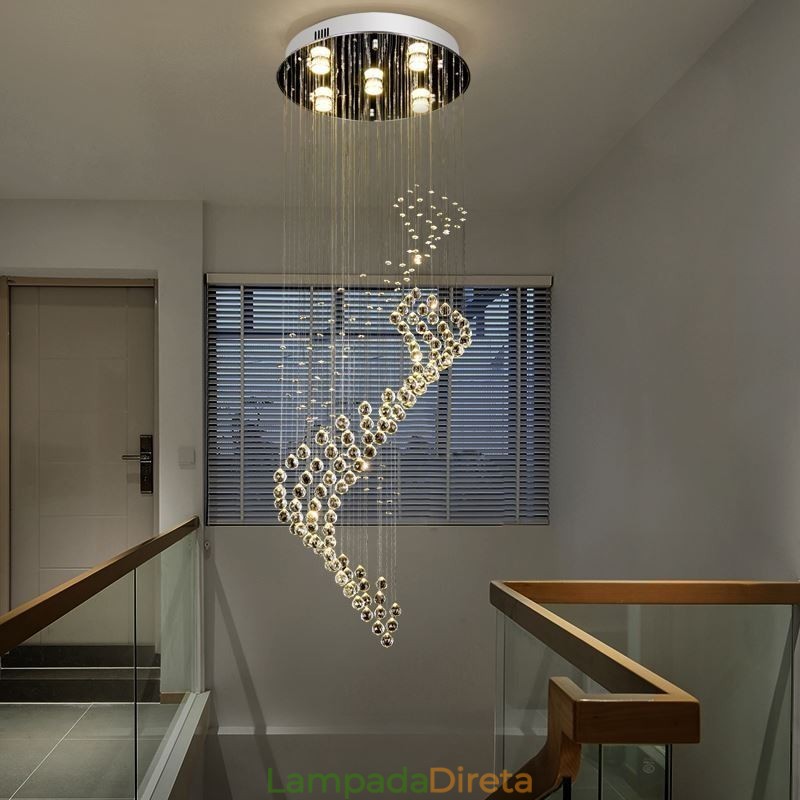 Elegante lustre de cristal Raindrop luzes de teto Foyer
