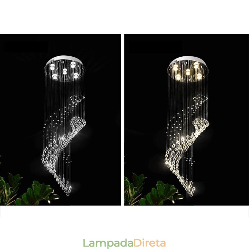 Elegante lustre de cristal Raindrop luzes de teto Foyer