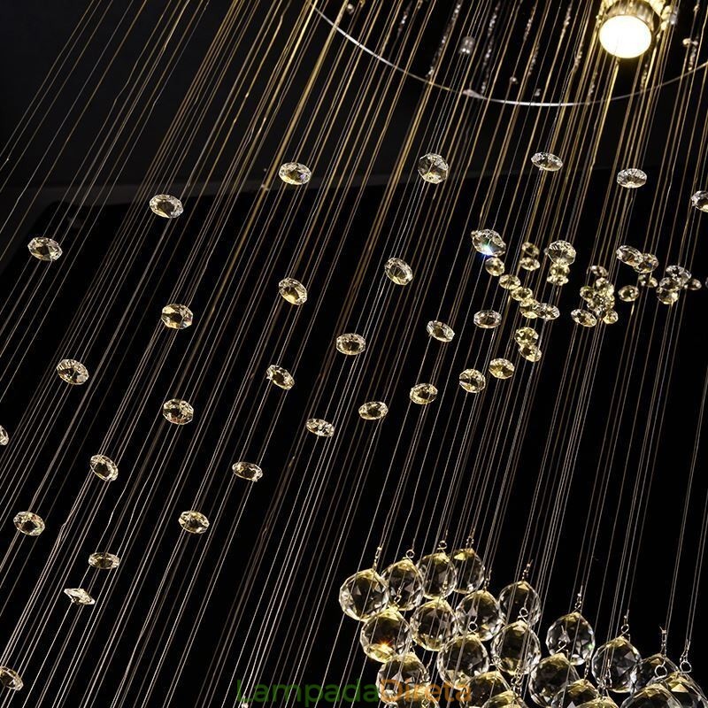 Elegante lustre de cristal Raindrop luzes de teto Foyer