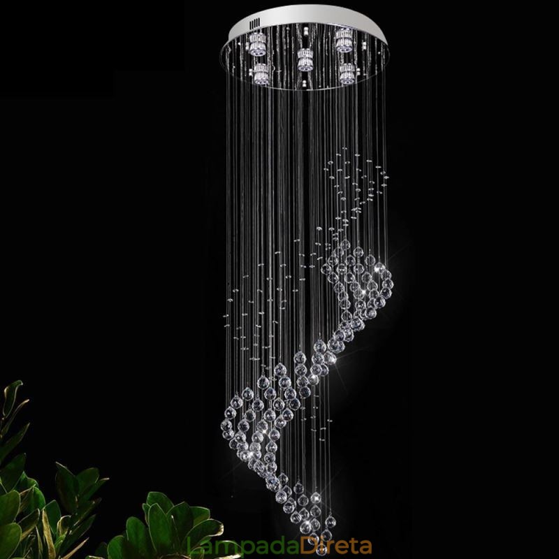 Elegante lustre de cristal Raindrop luzes de teto Foyer