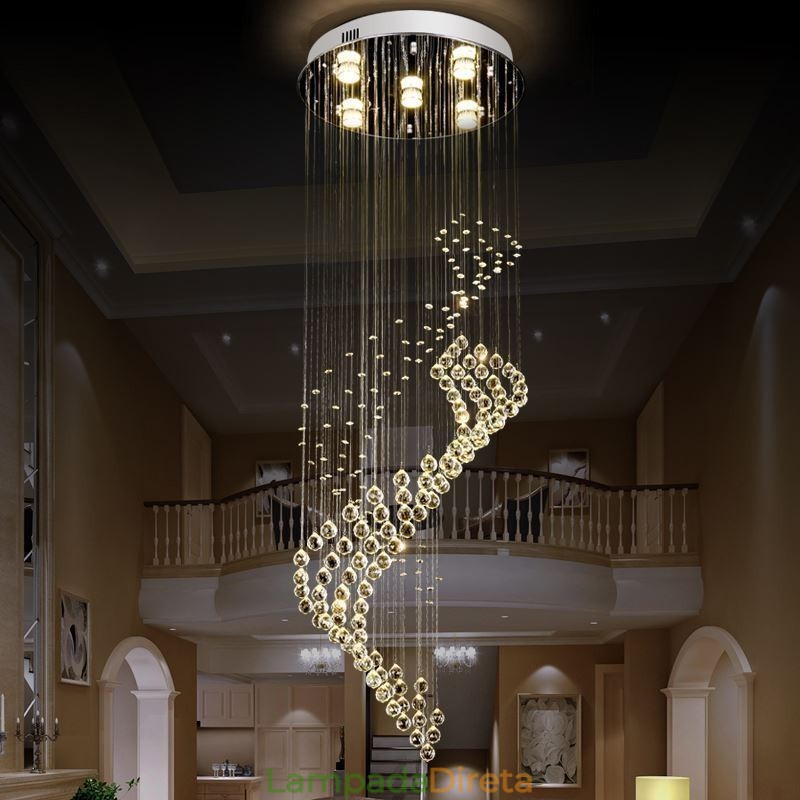 Elegante lustre de cristal Raindrop luzes de teto Foyer