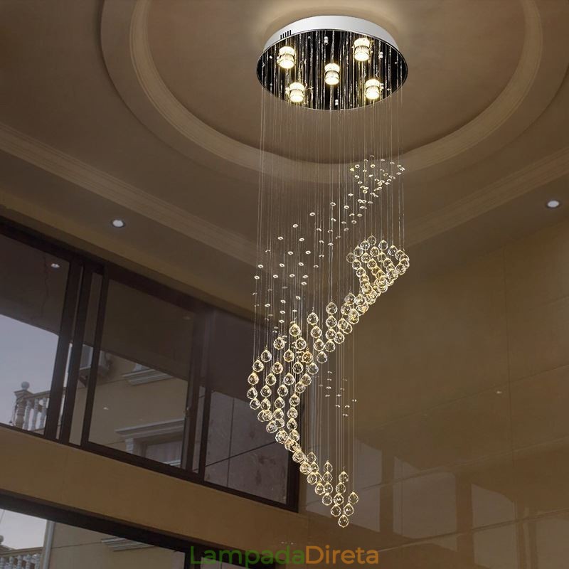 Elegante lustre de cristal Raindrop luzes de teto Foyer
