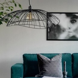 Lustre moderno de chapéu, decoração minimalista, luz pendente, 1 luz