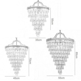 American Crystal Ceiling Light Luz pendente redonda retrô country
