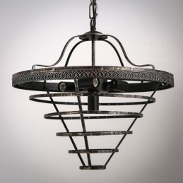 American Crystal Ceiling Light Luz pendente redonda retrô country
