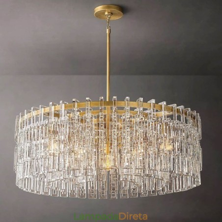 Luminária de teto americana de luxo em cristal, 60 cm Luminária de teto americana de luxo em cristal, 60 cm