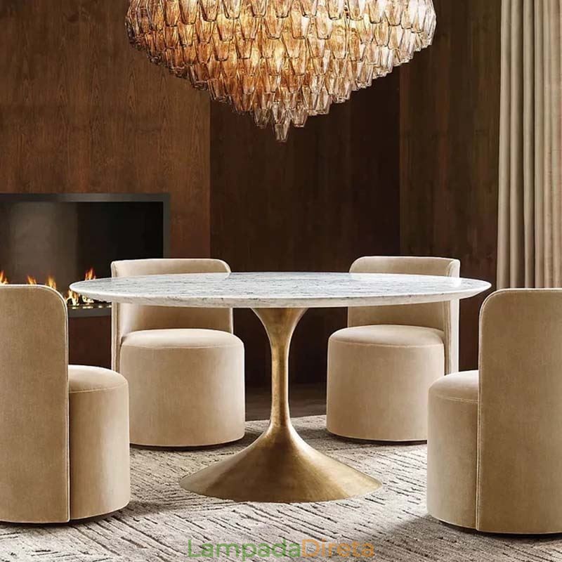 Luminária pendente americana de vidro, luminária de teto âmbar transparente, 90 cm, 14 luzes