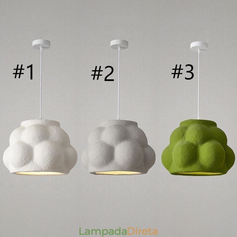 Luminária pendente de resina moderna Luminária suspensa