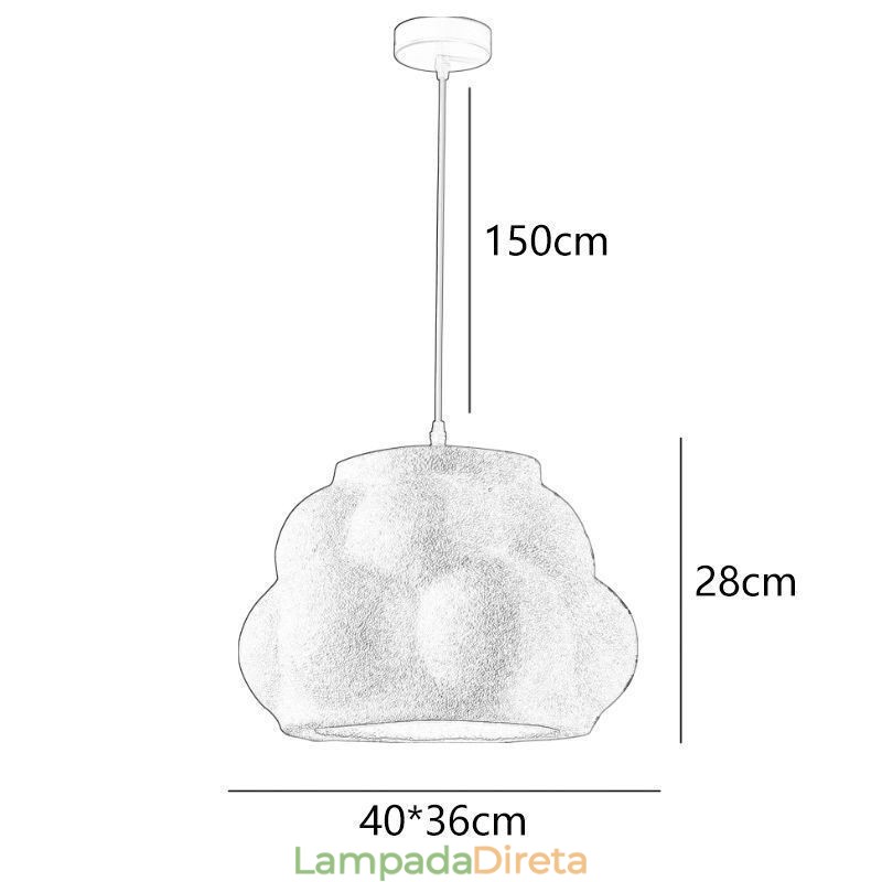 Luminária pendente de resina moderna Luminária suspensa