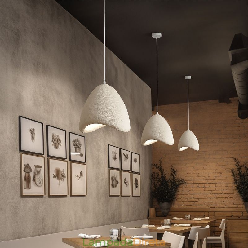 Decoração de teto de resina, luz suspensa