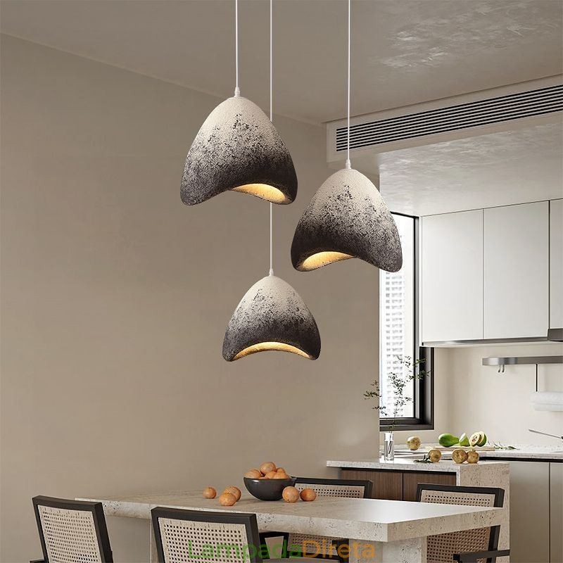 Decoração de teto de resina, luz suspensa