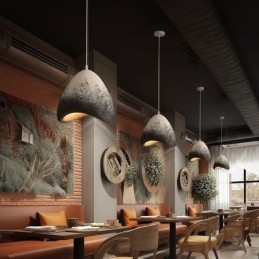 Decoração de teto de resina, luz suspensa