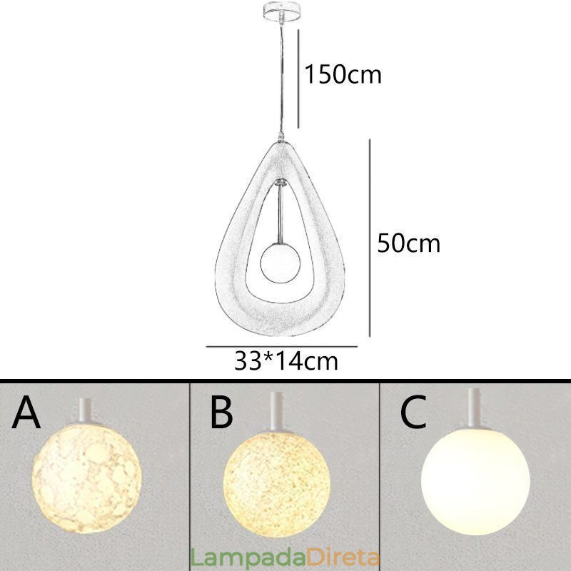 Luminária de teto de resina Luminária suspensa