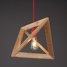 Lustre nórdico de madeira Café Clothing Creative Retro Decorative Oak Chandelier