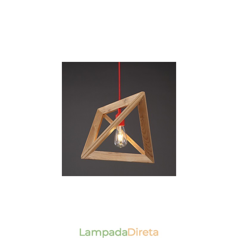 Lustre nórdico de madeira Café Clothing Creative Retro Decorative Oak Chandelier