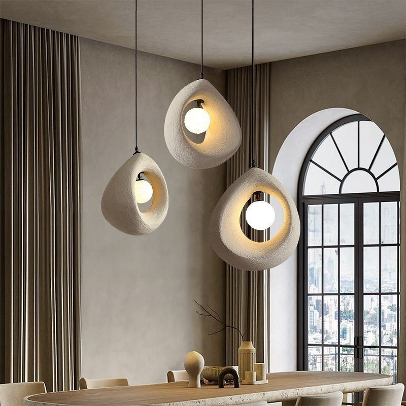 Luminária pendente de resina moderna e simples para teto