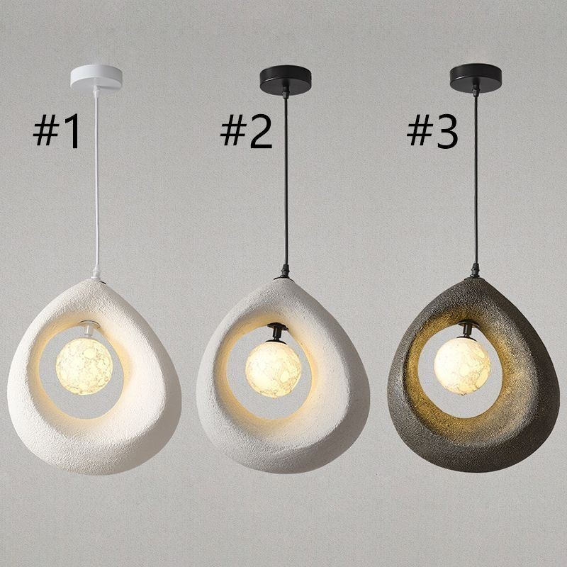 Luminária pendente de resina moderna e simples para teto