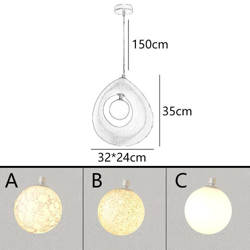Luminária pendente de resina moderna e simples para teto