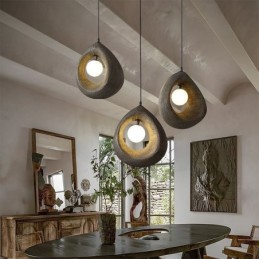 Luminária pendente de resina moderna e simples para teto