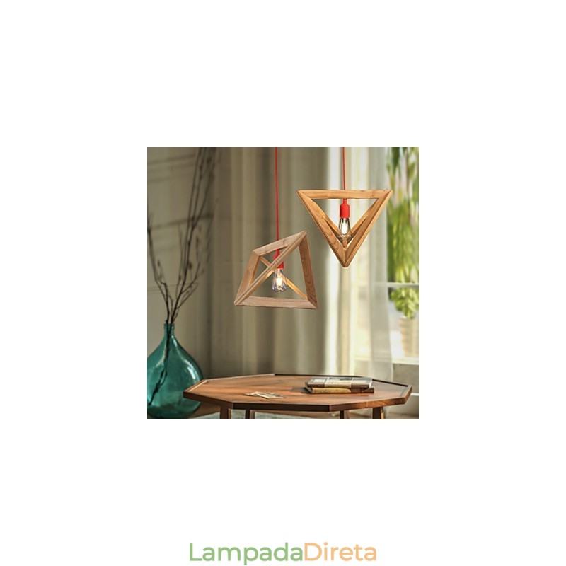 Lustre nórdico de madeira Café Clothing Creative Retro Decorative Oak Chandelier