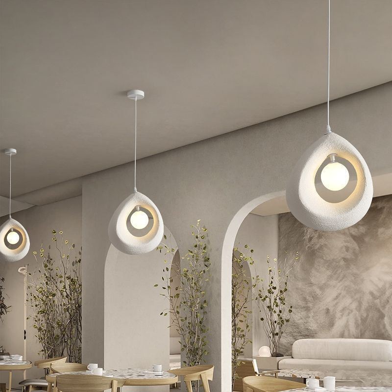 Luminária pendente de resina moderna e simples para teto