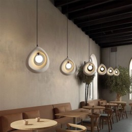 Luminária pendente de resina moderna e simples para teto