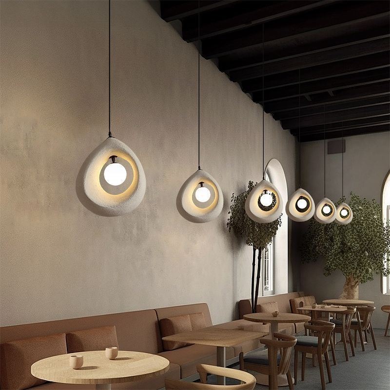 Luminária pendente de resina moderna e simples para teto