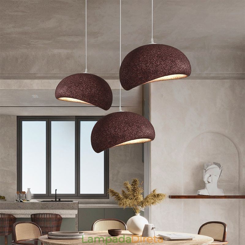 Luminária pendente de resina Luminária pendente minimalista