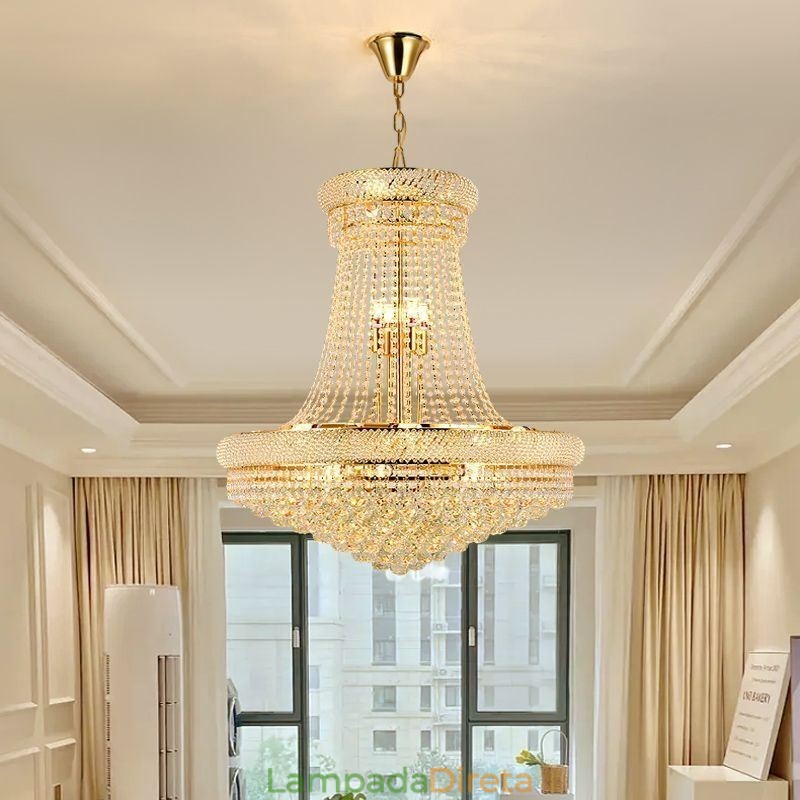 Luminária pendente de cristal moderna, luminária decorativa duplex para teto