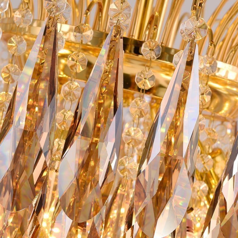 Luminária pendente de cristal contemporânea duplex decorativa para teto