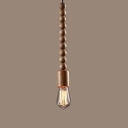 Lustre Mini Estilo Tradicional Clássico Madeira Bambu