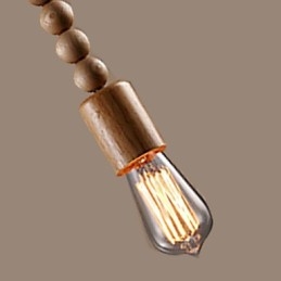 Lustre Mini Estilo Tradicional Clássico Madeira Bambu