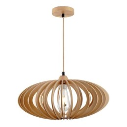 Luminária de teto Log Basswood 17cm Abajur oval de madeira