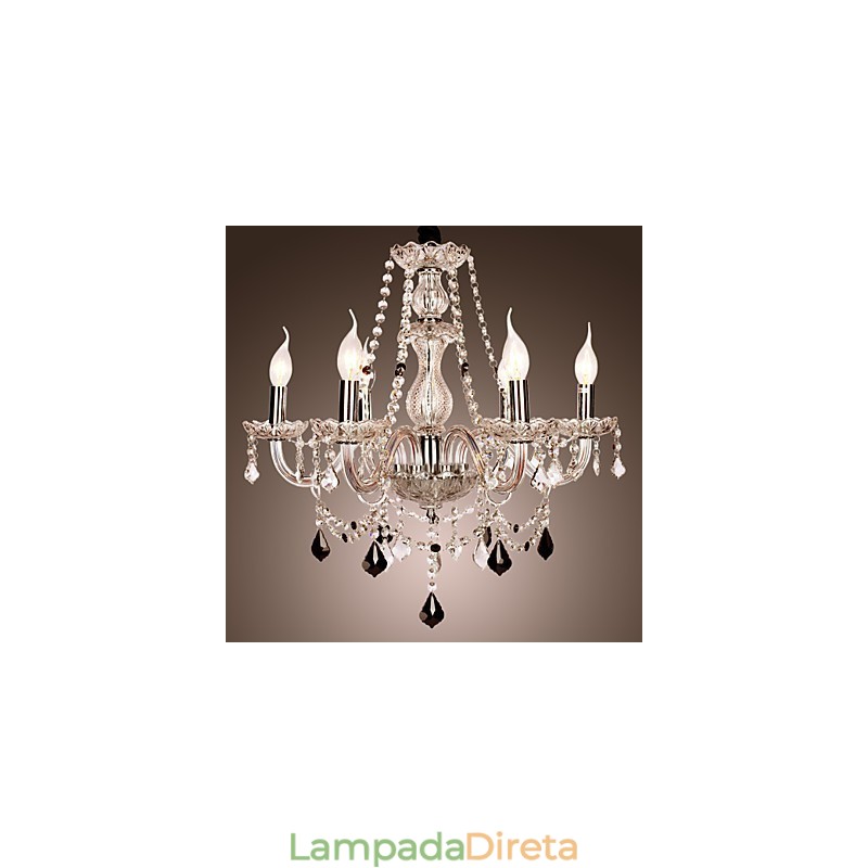 Lustre de Cristal Rústico Lodge Outros Vidros