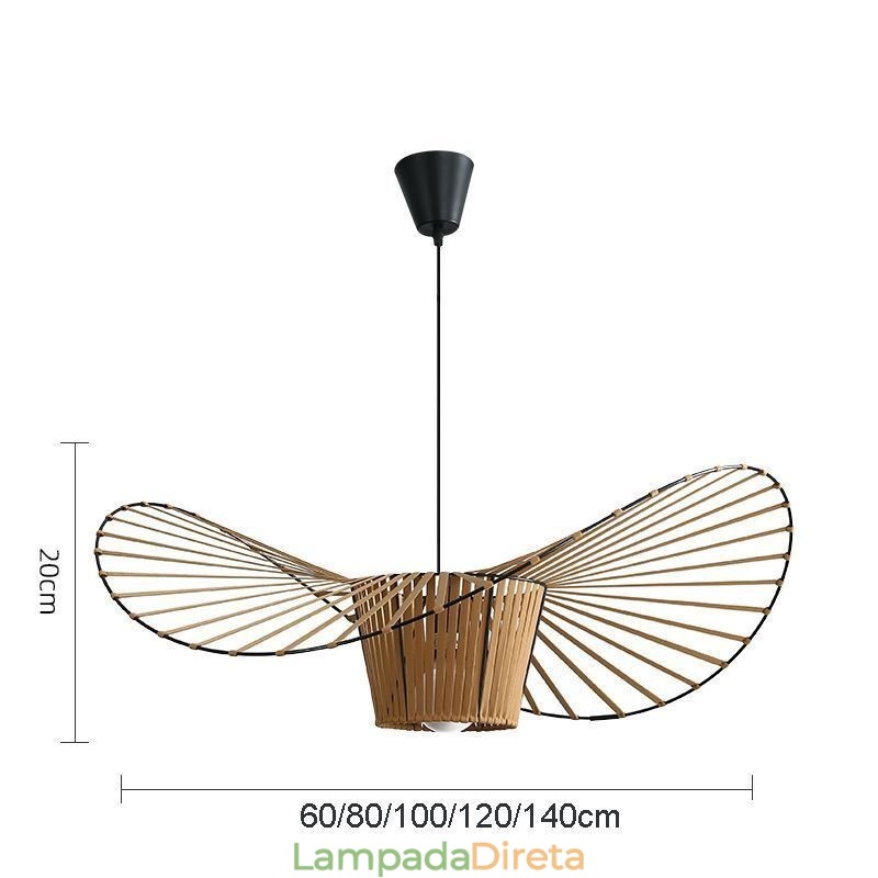 Luminária pendente moderna, simples, única, de ferro, arte, formato de chapéu, luz de teto