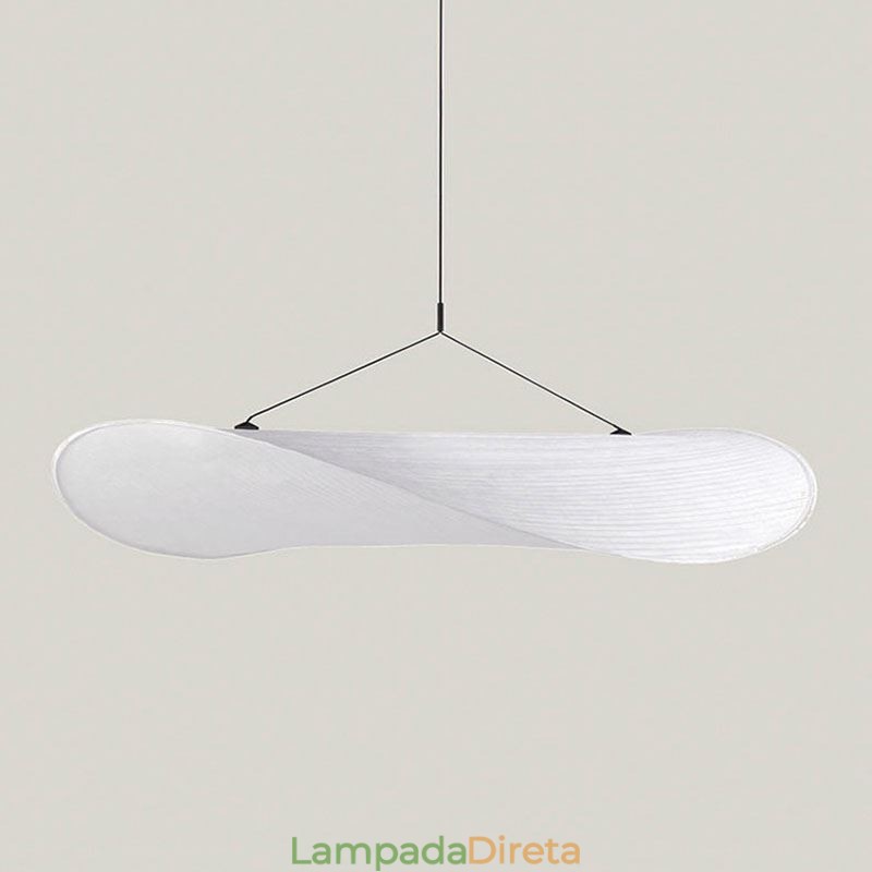 Luminária de Teto Decoração de Seda Luminária Pendente Branco Quente