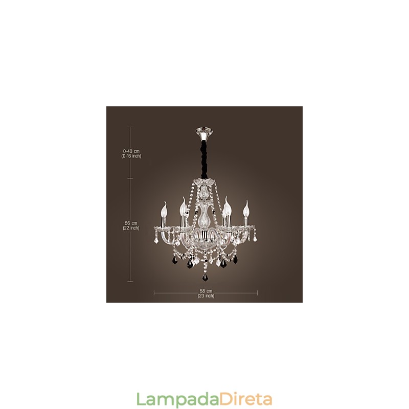 Lustre de Cristal Rústico Lodge Outros Vidros