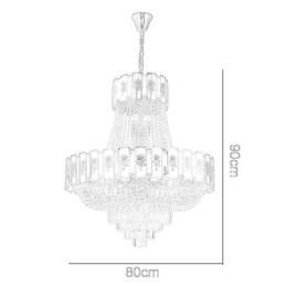 Luminária pendente de cristal dourado elegante e decorativa para teto