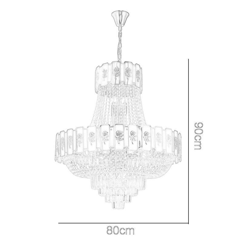 Luminária pendente de cristal dourado elegante e decorativa para teto