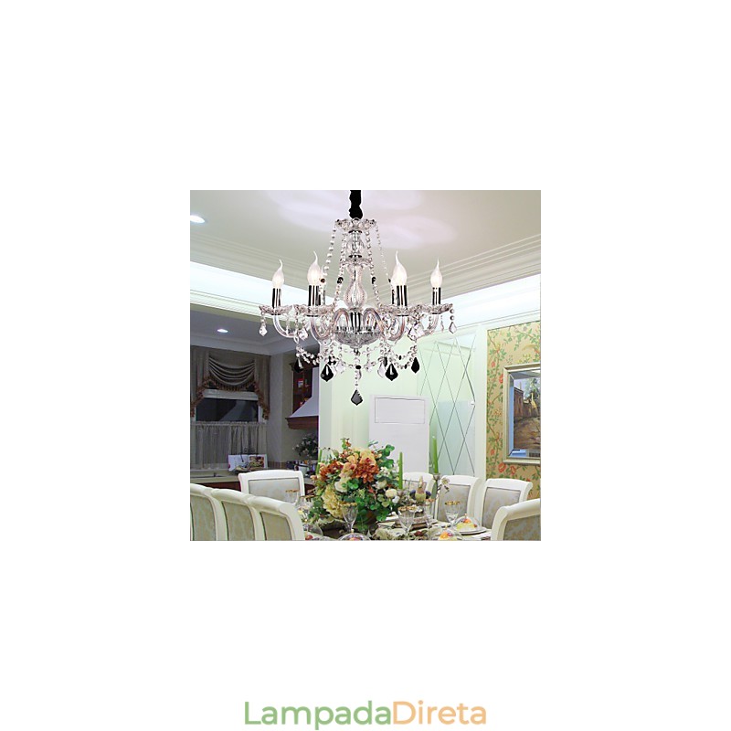 Lustre de Cristal Rústico Lodge Outros Vidros