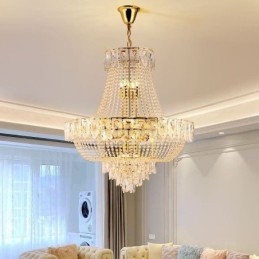 Luminária pendente de cristal Luminária de teto decorativa de luxo