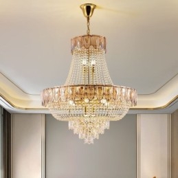 Luminária pendente de cristal Luminária de teto decorativa de luxo