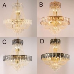 Luminária pendente de cristal Luminária de teto decorativa de luxo