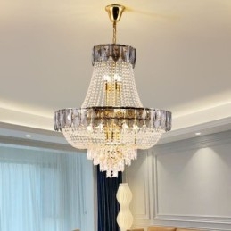 Luminária pendente de cristal Luminária de teto decorativa de luxo