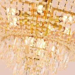 Luminária pendente de cristal Luminária de teto decorativa de luxo