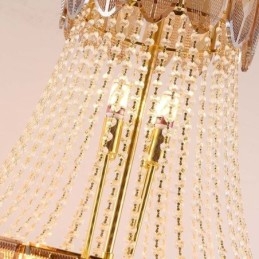 Luminária pendente de cristal Luminária de teto decorativa de luxo