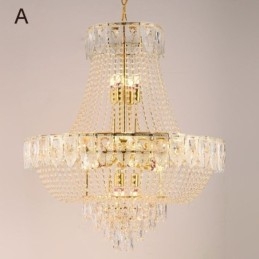 Luminária pendente de cristal Luminária de teto decorativa de luxo