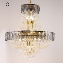 Luminária pendente de cristal Luminária de teto decorativa de luxo
