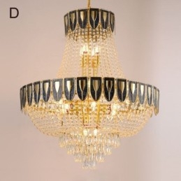 Luminária pendente de cristal Luminária de teto decorativa de luxo