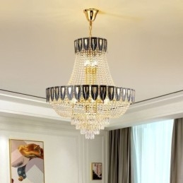 Luminária pendente de cristal Luminária de teto decorativa de luxo